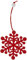 khevga 18er Set Christbaumschmuck Holz Schneeflocke weiß rot 7cm (rot)