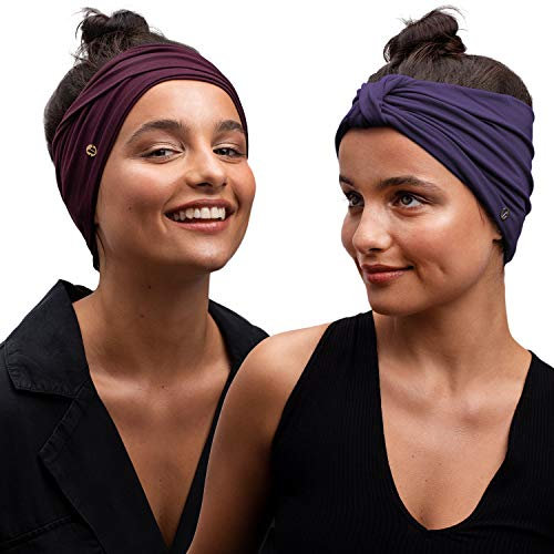 Blom Original Haarband - Box mit 2 - Bandana für Damen Ideal für Sport, Reisen, Stil, Yoga - Haar-Accessoires Multi-Styles - Schal