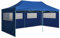 vidaXL Profi Partyzelt Faltbar mit 4 Seitenwänden Wasserbeständig Pavillon Festzelt Gartenzelt Bierzelt Faltpavillon Garten 3x6m Stahl Blau