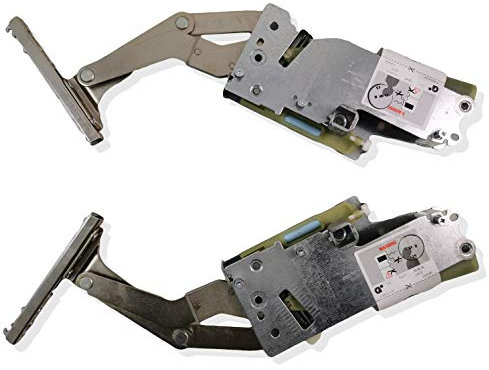 GRASS Hetal Kinvaro S-35 Schwenkklappenbeschlag mit Öffnungsunterstützung und einstellbarer Schließdämpfung. Mit grauen Abdeckkappen. Klappenbeschlag (Typ 3 / C, Kraftspeicher C)
