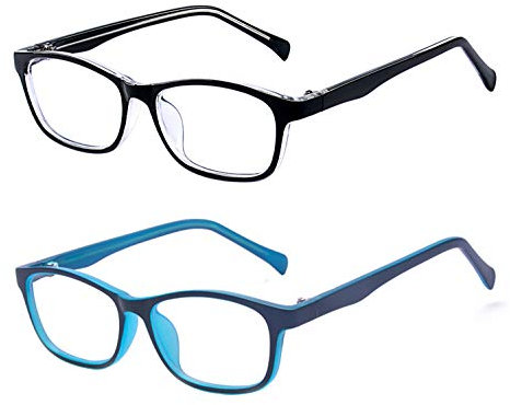 Outray 2 Pack Computer Glasses Blue Light Blocking for Kids Teens Children Gaming Eyewear Reduce Eyestrain Glasses Set4