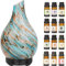 Glass Essential Oil Diffuser 120ML Aroma Humidifier, 7 Color Changing Waterless Auto-Off, 4 Timer Setting for Home Office