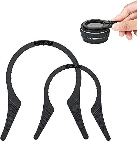 JJC 2 Pieces Camera Lens Filter Wrench Kit, Filter Removal Wrench Tool for 37-52mm 55-72mm Lens Thread
