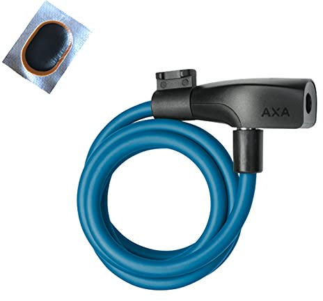 Axa Resolute 8-120 Petrol Blue Kabelschloss Ø 8 mm - 120 cm Länge inkl. 1 x Schlauchflicken