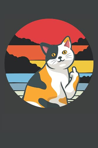 Mittelfinger Katze: Katze Notizbuch - Tolles liniertes Katze Mittelfinger Notizbuch - 120 linierte Seiten um Ideen, Fütterungszeiten und Erinnerungen ... Katzenfreunde zum Geburtstag und Weihnachten