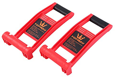 TOPWAY Portaplanchas Asa de Transporte 2 Piezas, Capacidad de Carga de 80kg, Asa de Transporte de Madera para Paneles de Yeso, Mango de Transporte de Placas de Yeso, Ligero y Duradero 347601