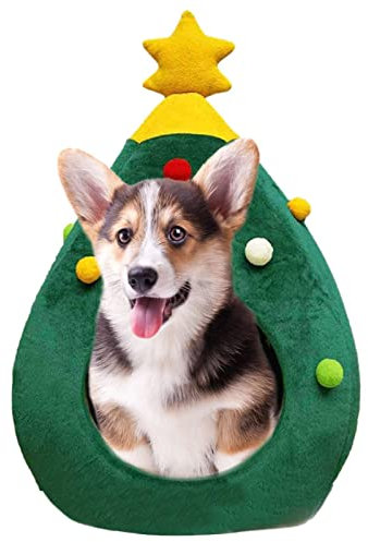 Weihnachtsbaum Katze Haus, Katzenhöhle Katzenbett Katzenhaus Kuschelhöhle Waschbar Katze Höhle Bett, Weiche Katze Haus Weihnachten Warme Katze Bett Für Winter, Gemütliche Katze Condo Haus Für Weihnach