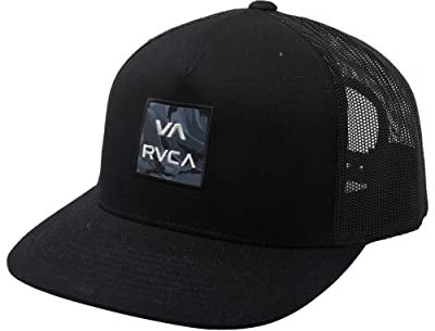 RVCA Herren Adjustable Snapback Baseballkappe, Trucker Bedruckt schwarz, Einheitsgröße