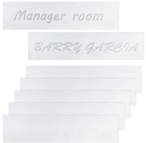 nbeads 12 Stück Aluminium Blech, 20.3x5cm Sublimation Namensschilder Blank Metall Namensschild Etikett Blanko Aluminium MetallplaketteFür DIY Laserdruck Benutzerdefinierte Gravur Türschilder
