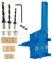 Errum Dowel Jig Kit 41Pcs Wood Dowel Jig Kit, 6/8/10mm Woodworking Drill Guide Set Metal Sleeve Handheld Dowelling Jig Drilling Set Doweling Hole Saw Tools