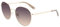 LONGCHAMP Damen LO101S Sonnenbrille, GOLD/SMOKE ROSE, 56
