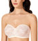 DOBREVA Femme Soutien Gorge sans Bretelles Grande Taille avec Armature Bandeau Transparent Rose Blanc 110E