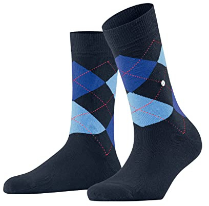 Burlington Women's Queen W So Cotton Patterned 1 Pair Socks, Blue Marine 6133-O, 7-10.5