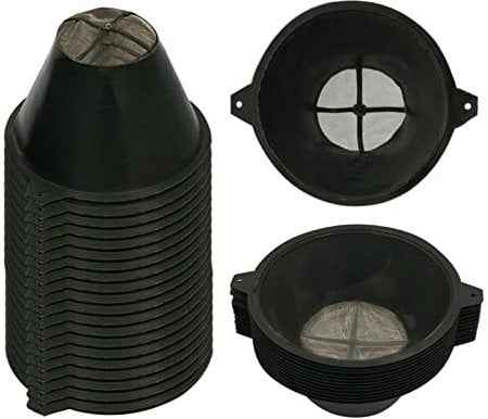 30 Stück Farbfilter Kunststoff-Farbsieb mit feinem Nylon-Netz, wiederverwendbar, industrieller Nylon-Netz-Filter für Filteröl, Ölfarben auf Wasserbasis, Lebensmittelreste (schwarz)