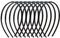 10 Pièces Bandeau Peigne De Dents 8 mm large Noir Bandeaux Unis En Plastique Serre-Tête Cheveux Avec Dent Unisexe Bandeau Bricolage Maigre pour les filles et les hommes