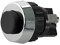 Pulsante unipolare con tasto nero con contatto normalmente aperto, foro di montaggio diametro 15mm - 250V 0,7A