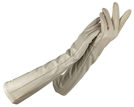 Damen Handschuhe Winter Warm Kaschmir Futter Damen Handschuhe Lange Handschuhe Ellenbogen Arm Ärmel Echtleder Handschuhe