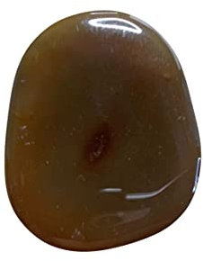 KRIO® - 1 x Flacher Edelstein Scheibenstein Handschmeichler Therapiestein Schmuckstein (Sarder)