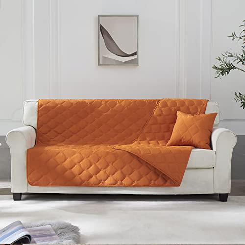ALLISANDRO Hundedecke Reversible wasserdichte Haustier Sofa Abdeckung, Couch-Schutz, Große Haustierdecken für Hunde und Katzen, Sofaauflage, 127 x 102 cm, Orange