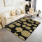 Loussiesd Ananas Teppich 150x200cm Tropisch Obst für Home Wetterfest Dekor Durable Indoor Eintrag Teppich für Küche und Balkon Outdoor Teppich Schwarz Golden Ananas Entrance Teppich Weich Teppich