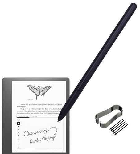 Stylet pour Kindle Scribe - Compatible avec Kindle et Notebook Numérique - Stylo de rechange pour Kindle Scribe Pen avec Attach magnétique, sensibilité à la pression 4096 (Noir)