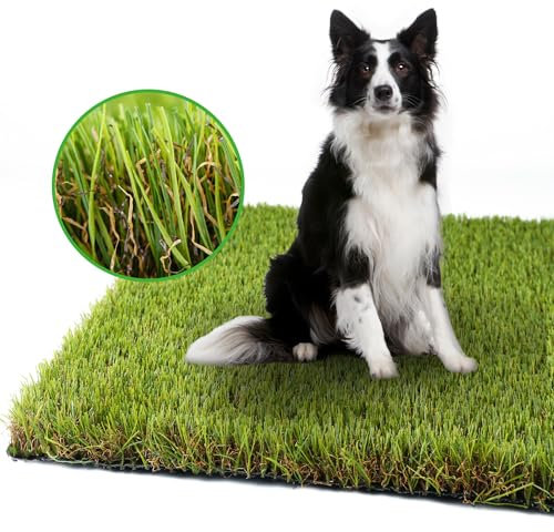 LGR SHINE Artificial Grass Turf for Dogs 4 ft x 6 ft,1.38 inch Fake Grass Pee Pad for Puppy Potty Training,Faux pet Grass Rug for Indoor/Outdoor Patio,Dogs Wee Wee Pad,Turf Grass Mat for Dogs Potty