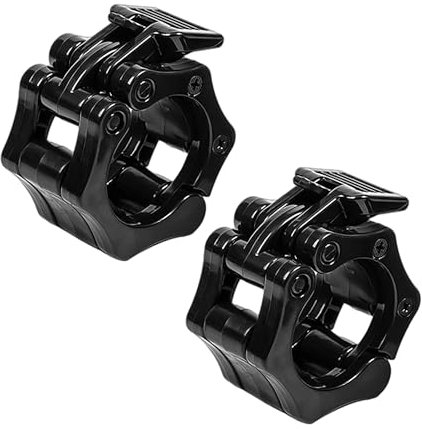 MAXQUU Lot de 2 haltères de 30 mm avec boucle d'haltère à fermeture rapide, clip d'haltère, boucle d'haltère longue pour entraînement de fitness, accessoires de fixation d'haltères de fitness (noir)