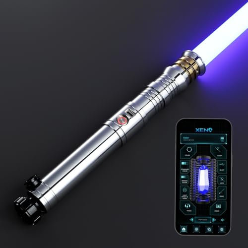 G4E Lightsaber with Bluetooth, Smooth Swing, 16 Sound fonts, Infinite RGB Colour Change, Motion Control. Upgraded RGB v3.0. Light Saber For Adults. (Polished RGB)