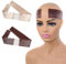 2 Stück Samt-Spitzen-Perückenstirnbänder, Rutschfestes Festes Stirnband, Verstellbares Elastisches Haarband, Spezielles Perückenzubehör Für Make-Up (Dunkelbrauner Hautton)