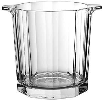 MaGiLL Crystal Glass Ice Bucket Ice Bucket KTV Bar Ice Bucket European Ice Bucket Champagne Ice Bucket Transparent Glass Ice Bucket