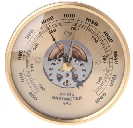 AGrAdi Wetterbarometer, Barometer for zu Hause, barometrisches Druckmessgerät, Innen-Außenbarometer, Angelbarometer, Gartenbarometer, analoges Barometer, Wetterstationsinstrumente, Barometer