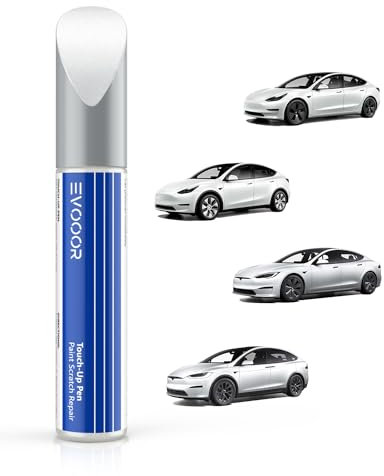 EVOOOR Tesla Peinture de retouche pour réparation de rayures avec couleur assortie pour model 3/Y/S/X Blanc Nacré Multicouches (PPSW)
