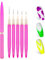 5Pcs Nail Art Brushes, LEDSUUEI Nail Art Liner Brushes, Nail Design Painting Brushes, Professional Nail Art Design Brushes for Long Lines, Thin Details, Fine Drawing Sizes 7/9/12/20/25mm