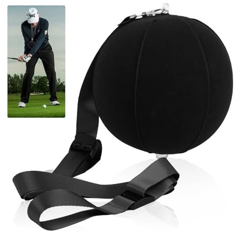 Mayoii Golf Training Aid, Golf Swing Trainer for Posture Correction, Golf Smart Ball Swing Training Aid for Golf Beginner Practice (Black)
