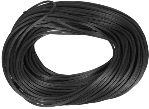 QUARKZMAN Filo per Schermo, 0,13x100 Piedi Spline Fermo per Riparazione Schermo Finestra Rotonda per Sostituzione Zanzariere Porte Finestre, Nero