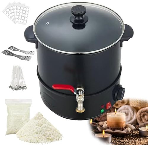 Fonte de Cire électrique antiadhésive pour Fabrication de Bougies, Pot de Fusion de Bougies, Chauffe Rapidement Les Bougies parfumées avec Accessoire de Fonte de Cire pour Un versement Facile 8L