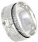 JEWELSTREZORO Weißer Topas Edelstein Spinnerring 925 Sterling Silber Spinner Männer & Frauen Meditationsring Alle Größen Handarbeit Jewerly TSR147K_69 (22.0)