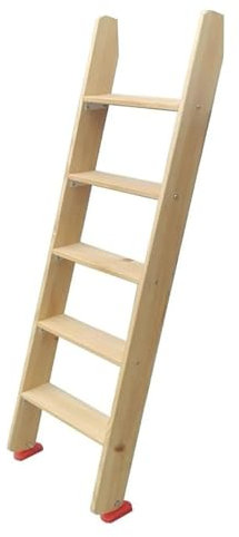 Wooden Loft Bed Ladders with Hooks Bracket and Anti-Slip Feet, Wood Non Slip Bed Ladder, Loft Dorm Bunk Bed Ladders Solid Wood Step Ladder, Easy Assembly(250cm(9 steps))