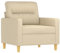 HETFTJN Küchensofa Schlafcouch Sofas Bigsofa - Sofasessel Creme 60 cm Stoff für Hotelzimmer Relaxationsraum Sitzzimmer Büro