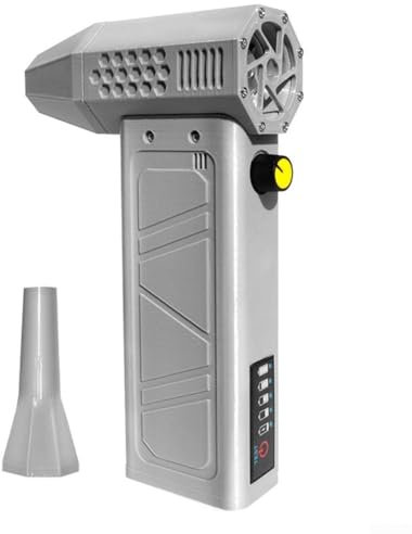 Zilimontt Ventilatore a getto, TurboFan violento aggiornato, ventilatore industriale con motore brushless, ventilatore portatile con design efficiente con lame in acciaio inossidabile (grigio)