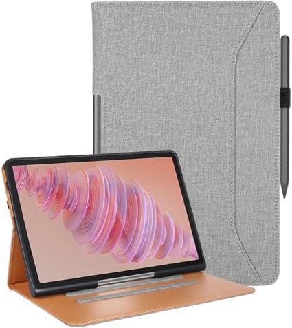 Vakarey Funda para Lenovo Tab Plus Soporte Multiángulo Funda Tablet para Lenovo Tab Plus 11.5 Pulgadas con Soporte Bolígrafo,Gris