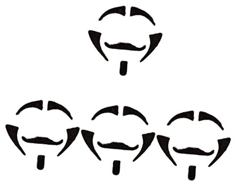 VALICLUD 24ensembles Set De Fausses Moustaches Et Sourcils Pour Halloween Accessoires De Costumes Festifs Pour Fête Et Cosplay