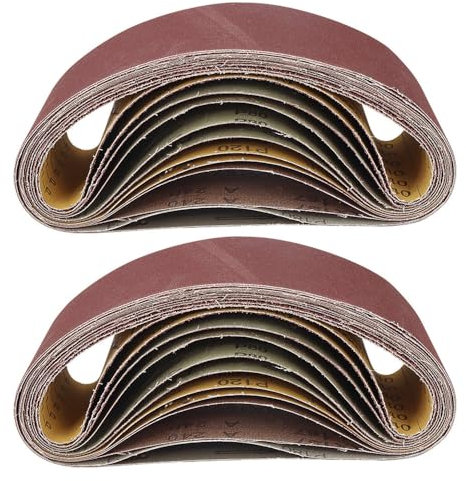 5 PCS 75x533mm Bandes Abrasives Bandes Abrasives pour Ponceuses 3x21'' Lime Ponceuses Ponceuse à Bande Outils de Ponçage Métal Souple Polissage,400,5 PCS