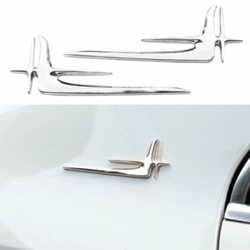 2X Emblem Zeichen Chrom Schriftzug 3D Logo Auto Aufkleber Tuning Metall passend für Mercedes Benz