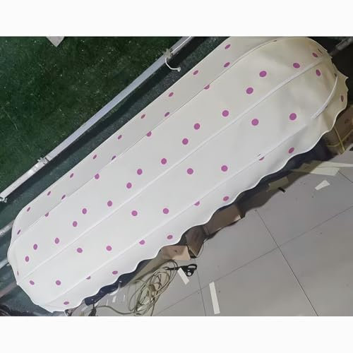 Markise Für Terrassentüren Und -Fenster, Sonnenschutz Aus Polyestergewebe, Wasserabweisendes Fensterdach Für Den Außenbereich Mit Faltbarem Verzinktem Rahmen, Beige+pink dot,12