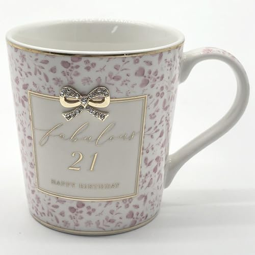 Lesser & Pavey Madelaine 21st Birthday Mug | Tea & Coffee, Hot Drinks, Fine China, Kitchen & Home, Reusable Ceramic, Every Occasion