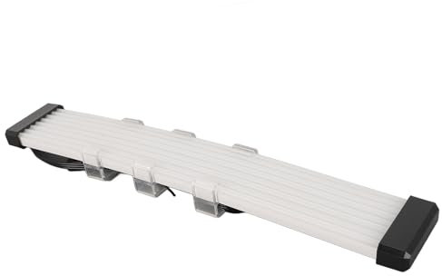 ARGB GPU Extension Cable Kit, Sync with Motherboard and PSU, PC Power Supply Cable Cover for GPU and Motherboard, 8 Pin Flat Design (Single and Double 8 Pin), RGB Lighting PC Accessories