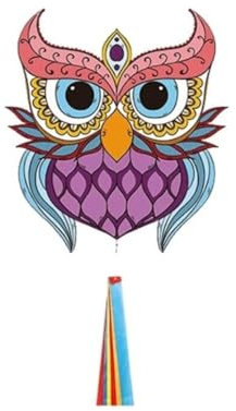 AMULONG Kites, Eule Drachen leicht zu fliegen 27,58 Kites for Jungen Mädchen im Freien Spiele und Aktivitäten Kites mit Kite String Lugdrachen(A,400m Kite String)