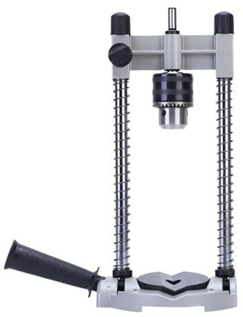 Precisions Drill Stand for Cordless Drills 90 Degree Vertical Positioning with Adjustable Height for Wood Metal Marble Woodworking Drill Guide