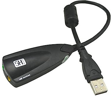 Orolotay External USB Sound Card 7.1 Adapter 5HV2 3D Audio Headset Microphone 3.5mm for Laptop PC Desktop PC